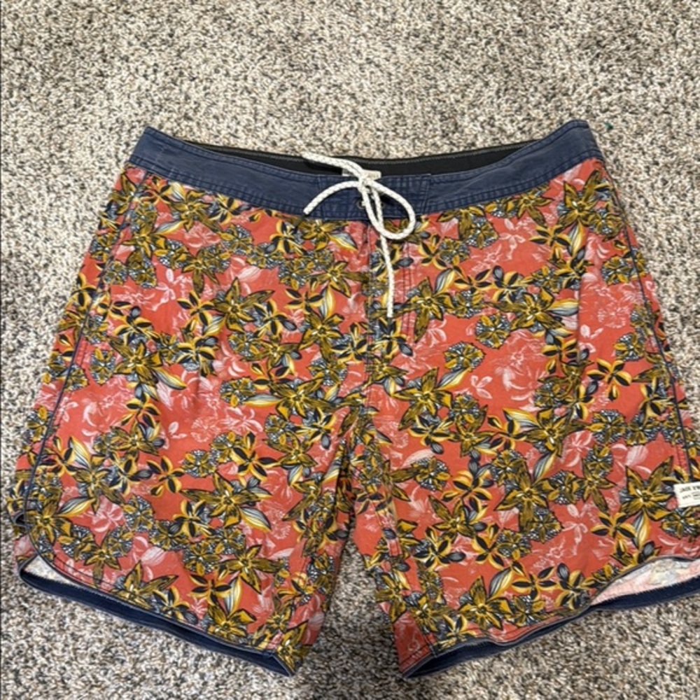 Jack O'Neill Mens Swim Trunks Board Shorts Coral Floral Modern Athleisure 36